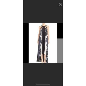 Adelyn Rae Mixed Media Maxi Dress Hi Low